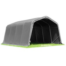 Weideunterstand 3,3x4,8 m Weidehütte mobiler Unterstand PVC grau Lagerzelt Heu