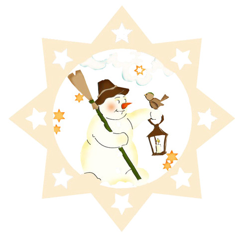 Fensterbild deko schneemann - fensterbild, "schneemann