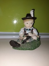 Junge Wanderer Lederhose Hut Dekofigur