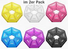 7 Tage Tablettenbox Fächer 2x