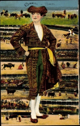 Stierkampf spanische - ak, stierkampf,