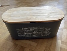 Kesper Brotkasten Melamin mit Deckel aus Bambus 34x14 x18 cm Brotbox