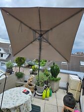 Ampelschirm , Rhodos Twist 250 x  300 cm anthrazit grau mit  4 Granitplatten