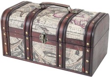 HMF Schatztruhe aus Holz Kuba Schatzkiste Holztruhe Holzkiste Truhe