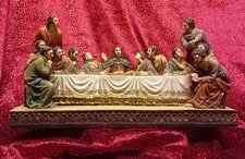 "Das letzte Abendmahl" aus Giessmasse, bunt, bemalt, 34*12*18 cm