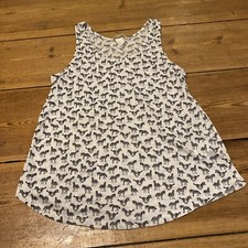 Trägertop Shirt Größe S H&M Weiß Mit Zebras 
