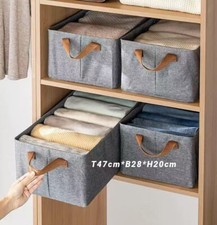 2erSet Faltbare Kleidung Organizer Schrank Kleidung 47*28*20cm Aufbewahrungsbox
