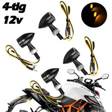 4TLG LED Mini Micro Blinker Schwarz getönt Motorrad Quad E-geprüft vorn+hinten