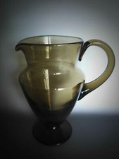 RAUCHGLAS Vase Glasvase 50er