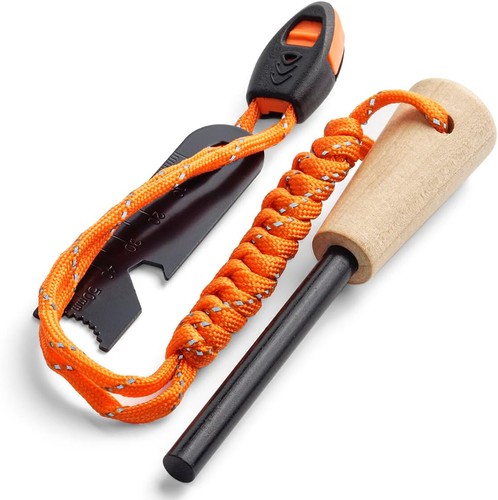 Feuerstahl holzgriff magnesium - holzgriff,