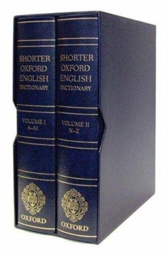 Shorter oxford english - shorter,