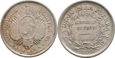 Bolivien Potosi 50 Centavos 1895 Silber 11,6g Original Münze #I689