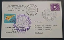Karte Oldenzaal Raumfahrt Weltraum Oberth 1966 Raketenflug Raketenpost (8019