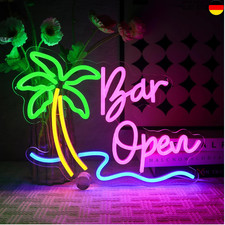 Bar open neon schild mit - bar,