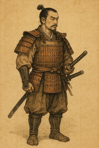 Japanischer samurai malerei - samurai,