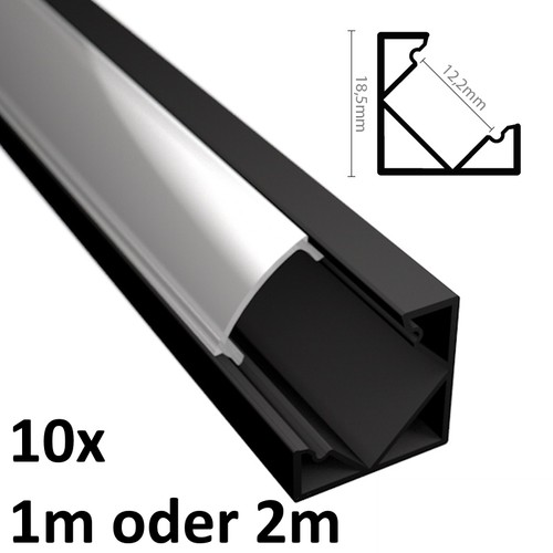 10x aluminium ecke - 10x,