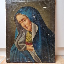 Ölgemälde Mater Dolorosa,Maria, Original 19.Jhdt, Restauration notwendig