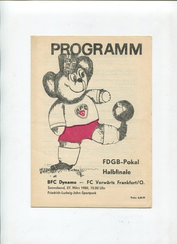 Programme berliner dynamo - berliner, fc