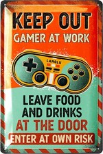 Retro blechschild gaming - retro,