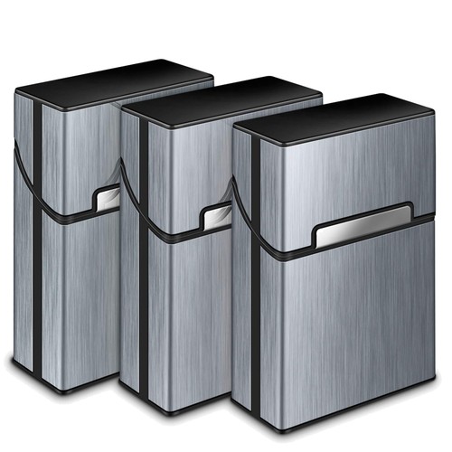 Zigarettenetui metall 3er set - metall,