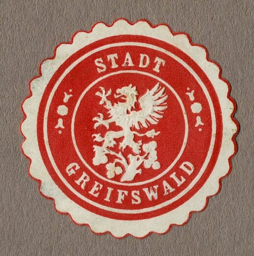 Siegelmarke pommern stadt - pommern:,