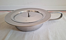 Bettpfanne mit Deckel Edelstahl Schieber Nachttopf V2A Bettschieber