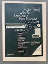 Grundig Stereo Steuergerät HiFi Anlage 1970 Vintage Advert Werbung Reklame