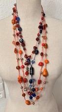 4 Ketten mit Glasperlen