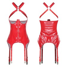 Damen Korsett Leder Bustier