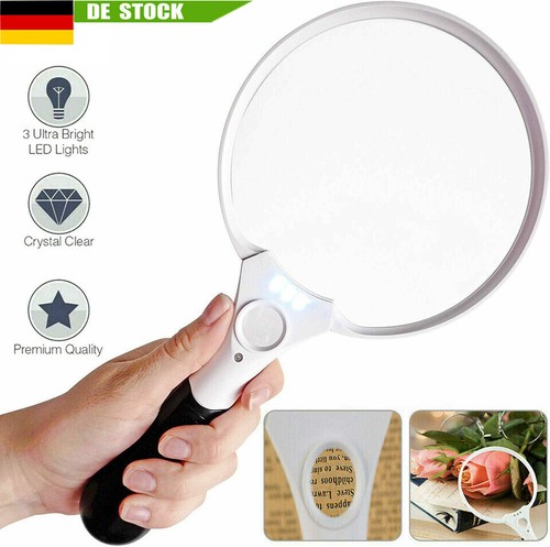 Extra große led handlupe mit - led,