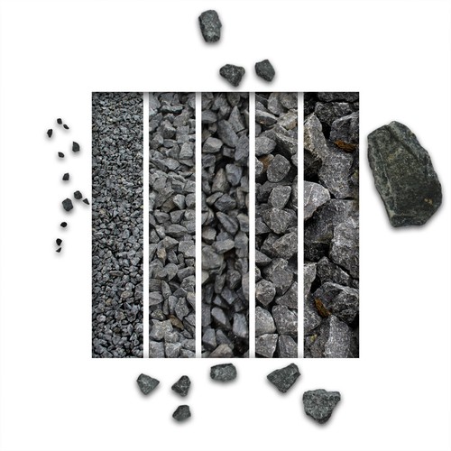 Basaltsplitt schwarzgrau - 10,