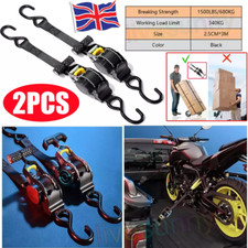 2-Stk Automatik Spanngurt Ratschenspanngurt Zurrgurt Spanngurte schwarz S-Haken