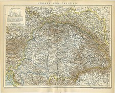 Ungarn und Galizien Landkarte