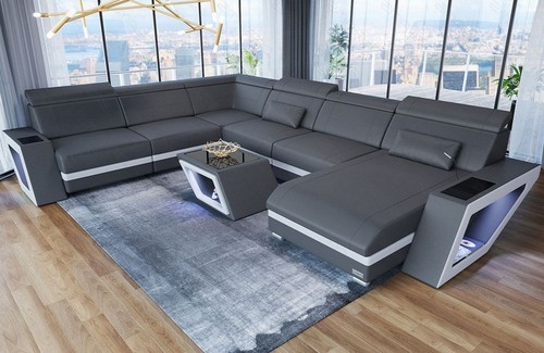 Leder couch wohnlandschaft - leder,