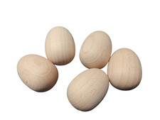 Osterei Holzei Eier zum Basteln aus gedrechselter Buche