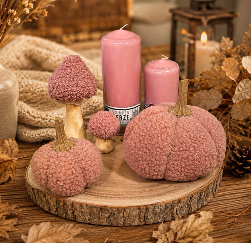 Herbst dekofiguren set rosa - herbst,