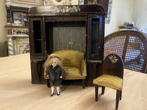 Antik miniatur puppenhaus - puppenhaus, set