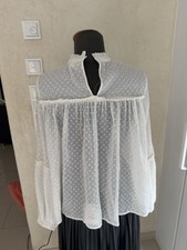 H&M CHIFFON BLUSE 38 (40) NUDE CREME