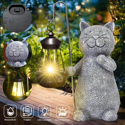 Solarbetriebene katze lampe - solarbetriebene,