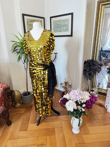 Bauchtanz schwarz gold kleid - bauchtanz,