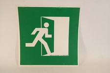 Türschild Notausgang "rechts" Kunststoff 29,5 x 30 cm Hinweis Schild