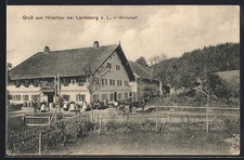 Hirschau / Lech, Gasthaus mit Pferdewagen, Ansichtskarte 