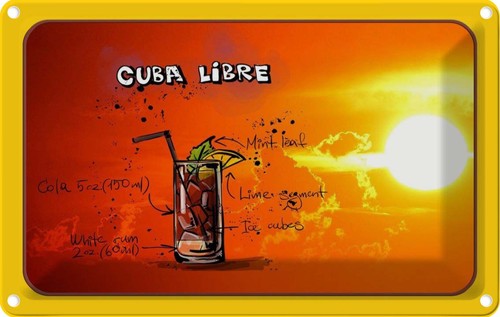 Blechschild 12x18 cuba - 12x18, cm
