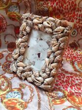 ausgefallener Fotorahmen Handarbeit mit Muscheln besetzt Foto 8x11,5cm