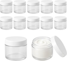 12 kleine Tiegel Cremetiegel 35 ml Plastikdosen + Schraubdeckel Lebensmittelecht