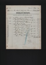 LEIPZIG, Rechnung 1899, Hermann Frenkel Ofen-Spiritus-Fussboden-Lack