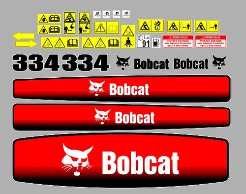 Bobcat 334 aufkleber set - g, aufkleber-set