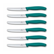 6 Stk Victorinox Frühstücksmesser Tafelmesser Vespermesser Tomatenmesser grün