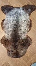 Schaffell Lammfell Naturfell, braun/grau,  113 x 85 cm, sehr gute Qualität,