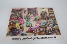 Alter Sparkassen  werbe  - Adventskalender -   bei den Geschenke verpacken *3*